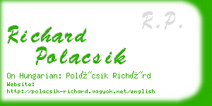 richard polacsik business card